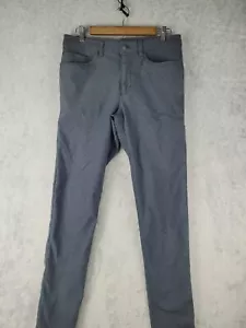 Lululemon Pants Men sz 31 (31x30) ABC Pant Slim Tech Canvas Heathered Deep Navy - Picture 1 of 12