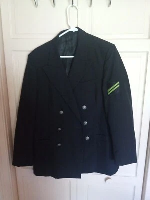 Темно-синий военный блейзер sz 40R винтажный 1970-х лацканы  - Изображение 1 из 4