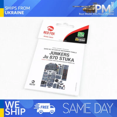 Red Fox QS-24024 1/24 Junkers Ju 87D Stuka 3D Instrument Panel for Trumpeter kit - Image 1 of 4