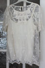 Indigo Collection M&S 2 Part Set Lace Top and Camisole UK 14 Ivory/ Cream
