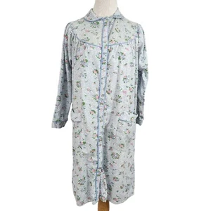 Vintage 80's Artistic Fantasy Nightgown Women's Small Button Down Pockets Granny - Picture 1 of 10