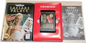 Cartucho de juego de casino Caesars Palace Sega Genesis completo en caja en caja - Imagen 1 de 5