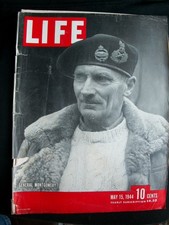 LIFE MAGAZINE MAY 15 ,1944 WAR TIME ~ " GENERAL MONTGOMERY "Shirley Temple Black