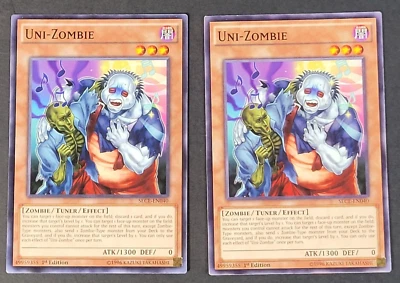 Yugioh TCG - 2x Uni Zombie - SECE-EN040 - NM - Secrets of Eternity - 1st - 2014 - Image 1 of 4