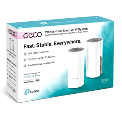 Deco TP-Link E4 AC1200 Whole Home Mesh Wi-Fi System - Twin Pack - Image 1 of 3