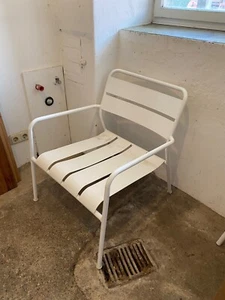 Gartenstuhl Metall weiß, guter Zustand - Bild 1 von 2