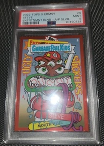 2022 Topps GPK ๐ฅ X Ermsy Ent. Blend ๐ฅ STEVE Mouth PHIL #9 Red Foil 04/10 PSA 9 - Picture 1 of 2