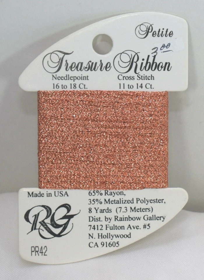 Rainbow Gallery Treasure Braid Petite 25 yards metalized polyester PB42 bronze - Image 1 of 1