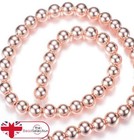 40 ROSE GOLD ROUND HEMATITE BEADS 8mm PREMIUM QUALITY JEWELLERY MAKING HEM5