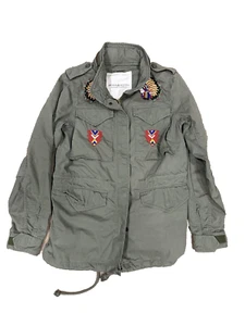 Ralph Lauren Denim & Supply giacca militare verde donna con perline taglia S/P - Foto 1 di 17