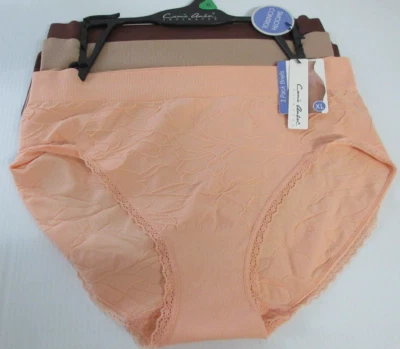 Carrie Amber Intimates Women's 3 Pair Pack Smooth Control Briefs Fit Panties XL - Image 1 of 2
