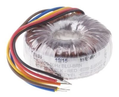 1 x 2 Output Toroidal Transformer, 50VA, 2 x 12V ac - Image 1 of 4