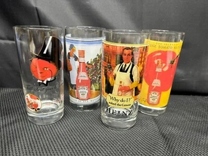 Set of 4 Designs ~ Vintage "HEINZ 57"  Drinking Glass Tumblers ~ 6 1/4" Tall - Picture 1 of 8