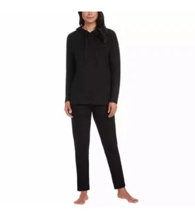 Max and Mia Ladies' Lounge Set Super Soft Knit Fabric Black Size Large - Picture 1 of 8