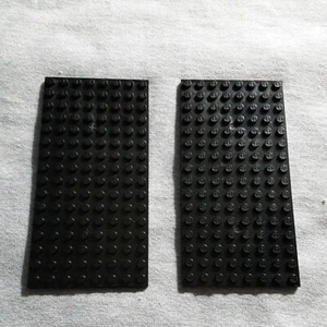 ZWEI ""LEGO"" 8 x 16 Ziegelbodenrohre 8x16 schwarz 2,5"" x 5"" Basisdach NEU - Bild 1 von 4