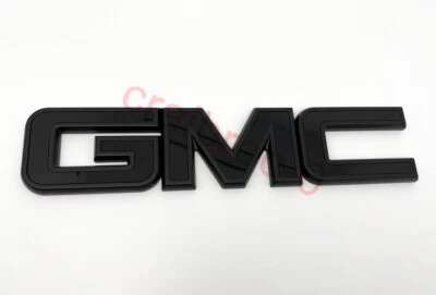 GMC Canyon Sierra 1500 2500HD 3500HD Tailgate Rear Emblem Badge All Black - Image 1 of 4