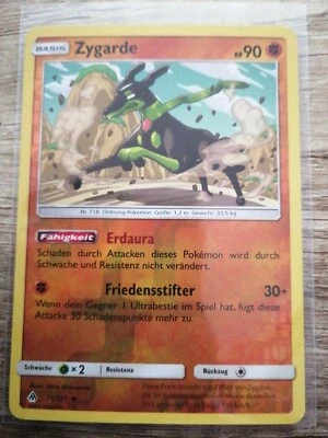 Pokemon Karte Zygarde Reverse 71/131 Grauen der Lichtfinsternis Deutsch 2018 - Bild 1 von 2