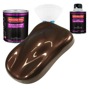 Restoration Shop Mahogany Brown Metallic Acrylic Urethane Quart Kit Auto Paint - Picture 1 of 5