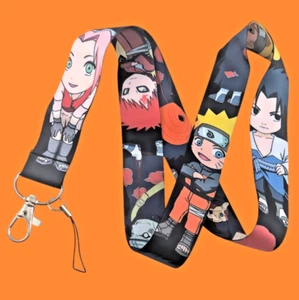 NARUTO LANYARD anime chibi kawaii Sasuke Sakura manga neck strap ID tag badge V6 - Picture 1 of 3