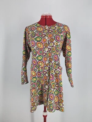 Vestido Jersey Todd Oldham Vintage Op Art Multicolor Geométrico Abstracto Bodycon S Foto 1 de 4