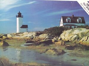 New Vintage Whitman Puzzle Lighthouse Cape Ann Massachusetts Coast 1200 pieces