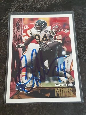 RARE 1995 Bowman Chris Mims Hand Signed On Card Auto Autograph Chargers - Image 1 of 3
