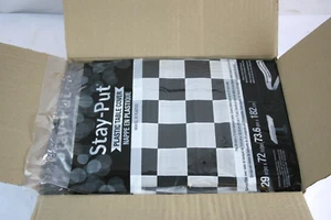 Box of 12 Creative Converting 37497 Stay-Put Plastic Table Cover - 29" x 72" - Picture 1 of 7