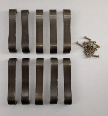 Lote De Colección De 10 Tiradores De Cajón 5 Pulgadas De Largo Metal Bronce Foto 1 de 4