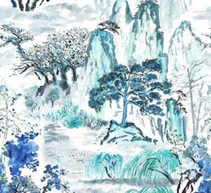 DESIGNERS GUILD FABRIC JADE TEMPLE CORNFLOWER FDG2296/01 - Picture 1 of 1