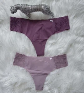 Victoria's Secret **Pink **No Show **Thong** Panty** String**mit Spitze - Bild 1 von 13