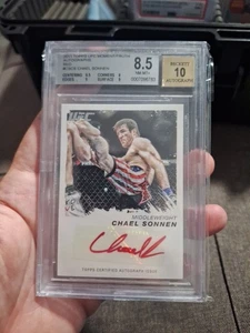 2011 UFC Topps Moment of Truth Red Auto Autograph Chael Sonnen 2/15 SP SSP BGS - Picture 1 of 2