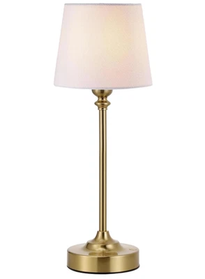 Lámpara mesa dorada recargable 4000mAh, LED táctil regulable 3000K inalámbrica Foto 1 de 4