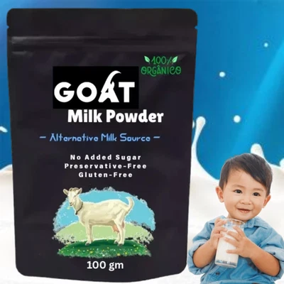 Leche de cabra en polvo 100 % natural para facilitar la digestibilidad y mejorar la fuerza 100 g Foto 1 de 4