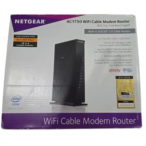 Netgear AC1750 WiFi Cable Modem Router Built-in DOCSIS 3.0 Cable Modem 1300 Mbps - Picture 1 of 7