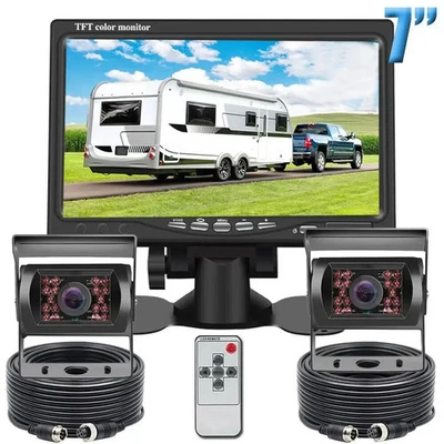 7'' Backup Camera and Monitor Reverse System Parking Night Vision For Truck RV - Image 1 of 4