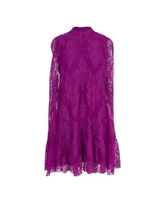 ERDEM Constantine Shirt Cape Dress In Purple - Image 1 of 4