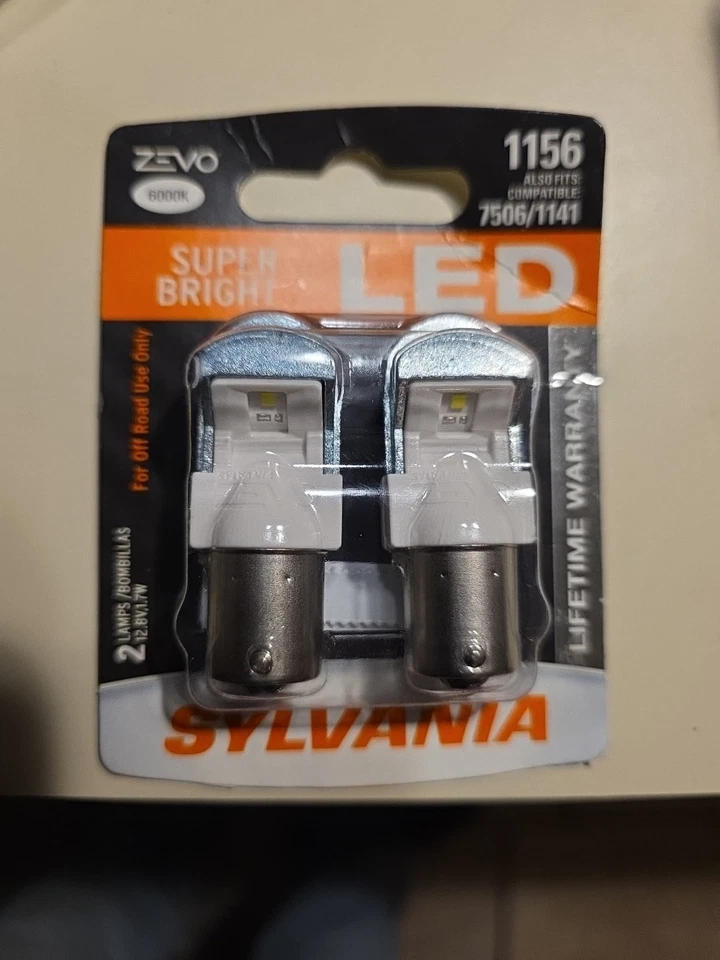 NEW - Sylvania ZEVO 1156 LED 2 bulbs ( Compatible with 7506 / 1141 )  - Image 1 of 2