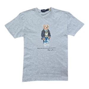 Polo Ralph Lauren Men's Custom Slim Polo Bear Preppy Cotton Jersey T-Shirt Gray - Picture 1 of 13