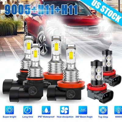 Faro LED alto bajo + faros antiniebla para Honda Civic 2016 2017 2018-2020 Foto 1 de 4