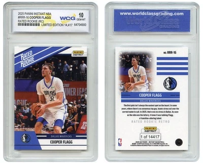 2025 Panini Instant COOPER FLAGG Rookie Card #RRR-16 Rated Rookie - GEM MINT 10 - Image 1 of 3