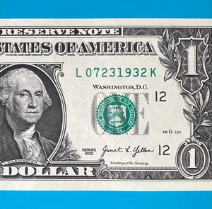 July 23, 1932 (L 07231932 K) BIRTHDAY Note $1 One Dollar Bill *UNC* - Picture 1 of 4