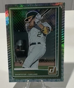 2025 Donruss FOIL Statua della Libertà Jacob Wilson #76 A's - Foto 1 di 2