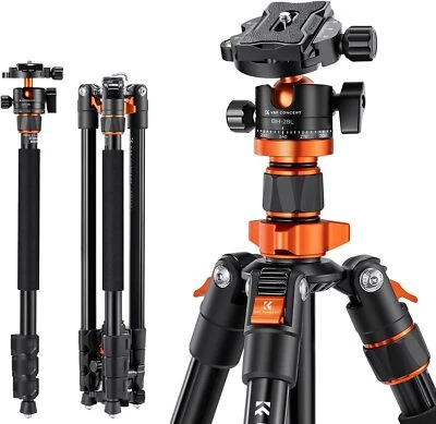 K&F Concept 78inch Camera Tripod for DSLR Compact Aluminum Tripod with Ball Head - Image 1 of 4