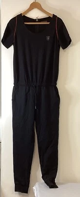 Ferrari Women's Black Fleece Short Sleeve Jumpsuit in Size: UK S/UK 38 - Image 1 of 4