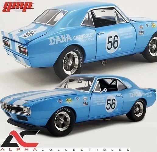 GMP 18972 1:18 1967 CHEVROLET CAMARO Z/28 TRANS AM #56 DANA CHEVY - Image 1 of 1