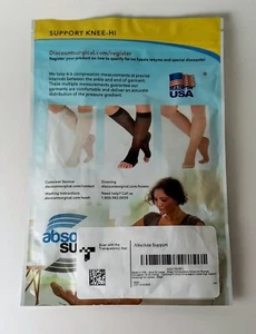 Absolute Support Beige 2X-Large Sheer Compression Socks For Women 15-20mmHG USA - Picture 1 of 2