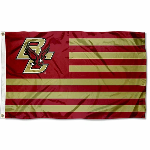 Boston College Eagles American Stripes Nation USA Flag Cover