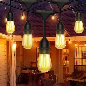 HEAVY DUTY FESTOON E27 IP65 WATERPROOF LED OUTDOOR GARDEN STRING LIGHTS Yhowrgum - Picture 1 of 13