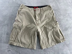 Independent Truck Company Skater Cargo Shorts Khaki Y2K VTG Button Fly 34 Waist - Picture 1 of 19