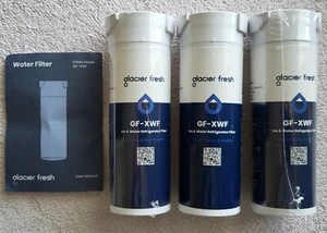 3 Pack Glacier Fresh Ice & Water Refrigerator GF-XWF Filters, New (One Open) - Picture 1 of 1
